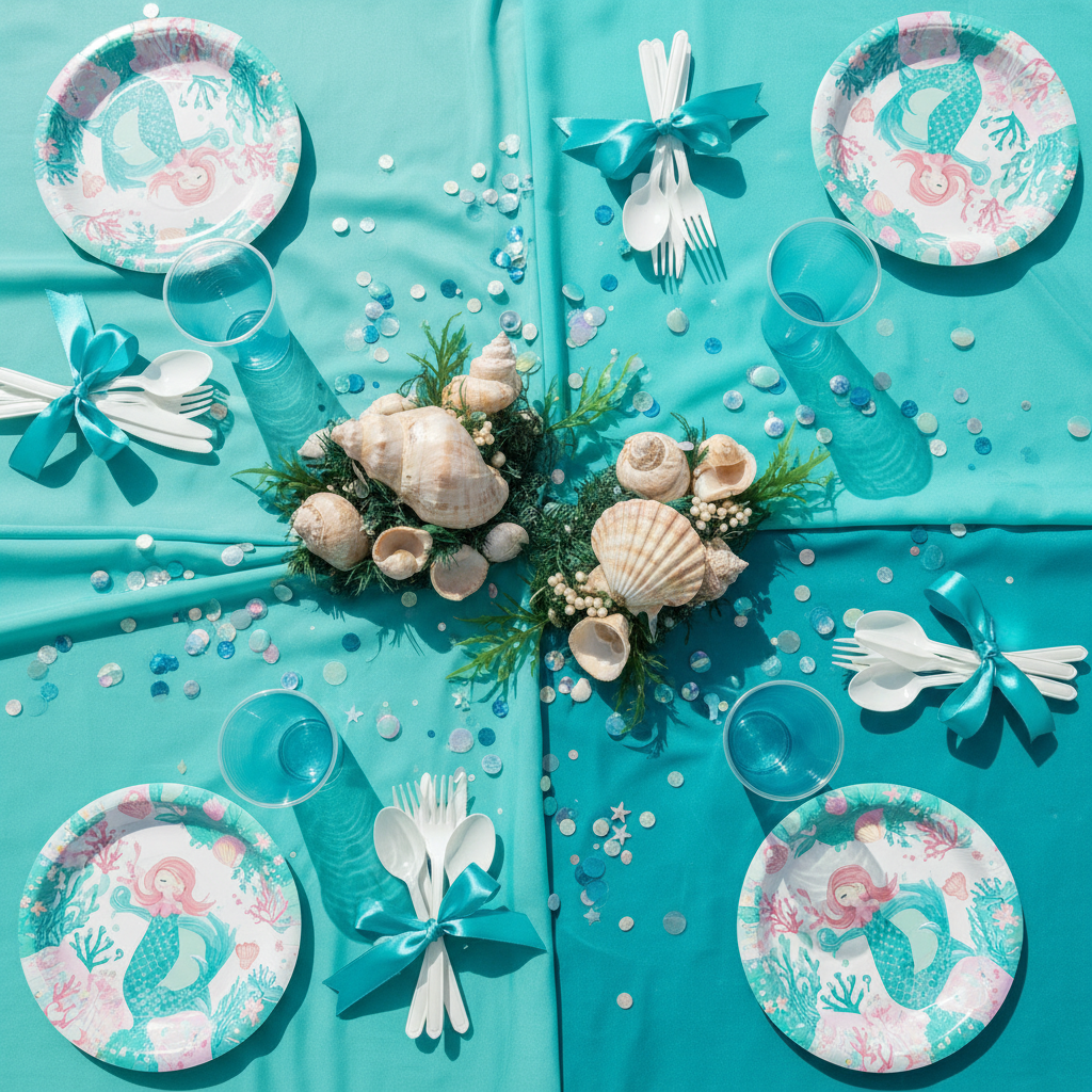 Mermaid Party Tableware Ideas for Kids Sizing Decoded: How to Pick the Right Plates, Utensils, and Table Setup for Backyard Parties, Birthday Lunches, and Under-the-Sea Bashes