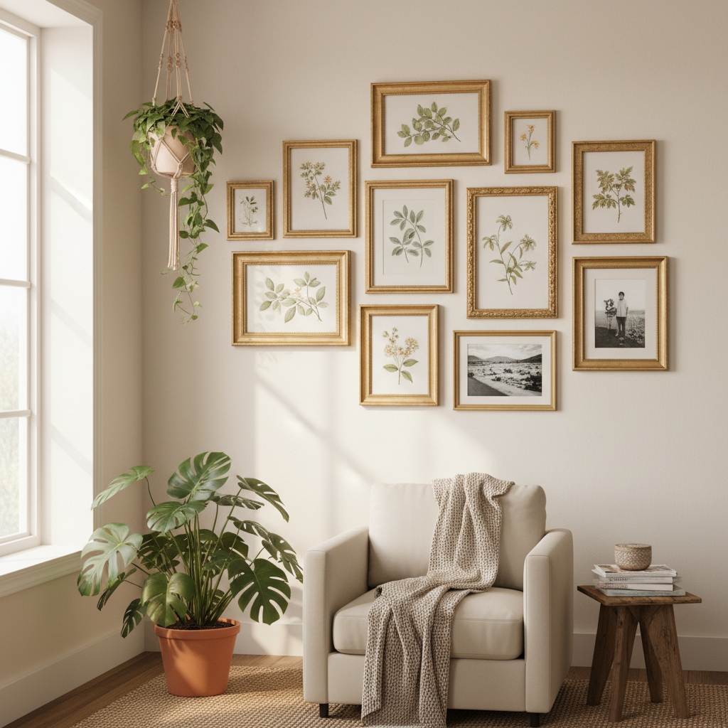 From Bare Walls to Beautiful Spaces: A Step-by-Step Vintage Gold Picture Frame Home Decor Display Guide for Beginners