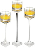 yummi Set of 18 Floating Candles and Monet Stem Holders - Bright Yellow