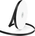 3/8" Wide x 100 Yards Single Face Polyester Satin Ribbon, Satin Ribbon for Crafts, Gift, Hair Bows, Wedding Party Decoration, Bow Making & Other Projects (Black)