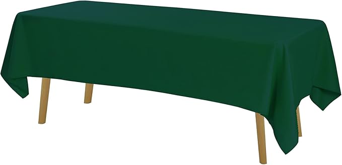 Rectangle Tablecloth 60x102 inch Washable Polyester Fabric Table Cloth for Wedding Party Dining Banquet Decoration（60x102, Hunter）