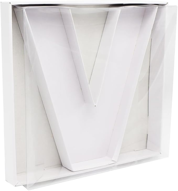 12" Fillable Cardboard Letter Charcuterie Gift Cupcake Box With Cover Sweets Packaging (V)