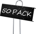50 Pack Metal Plant Labels for Outdoor Garden Waterproof Plant Markers, Labels Garden Markers for Seedlings Herbs Vegetable Greenhouse Gifts, with Pen - Black