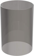 Electroplated Glass Hurricane Mirror Effect Cylinder Candle Holder Bottomless Glass Sleeve Lamp Shade Replacement (Grey,5X12)