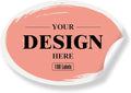 Custom Stickers - Customized Labels with Any Design Image Logo Text, 100 Pink Oval Stickers (3"x1") for Business, Thank You, Address, Bottle Labels, Retail Shop, Bake Sales, Gifts