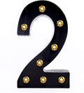 Foaky Black LED Marquee Number Lights Sign Light Up Marquee Number Lights Sign for Night Light Wedding Birthday Party Battery Powered Christmas Lamp Home Bar Decoration