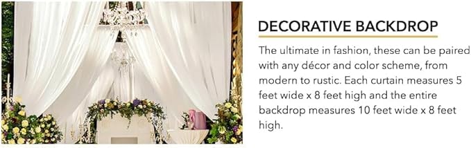 AK TRADING CO. 10 feet x 8 feet IFR Polyester Backdrop Drapes Curtains Panels with Rod Pockets - Wedding Ceremony Party Home Window Decorations - Coral
