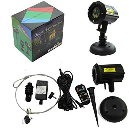 LEDMall Christmas Laser Projector Lights Outdoor, Motion Firefly Red, Green and Blue with Remote Control and Security Lock