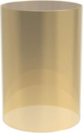 Electroplated Glass Hurricane Mirror Effect Cylinder Candle Holder Bottomless Glass Sleeve Lamp Shade Replacement (Gold,3X8)