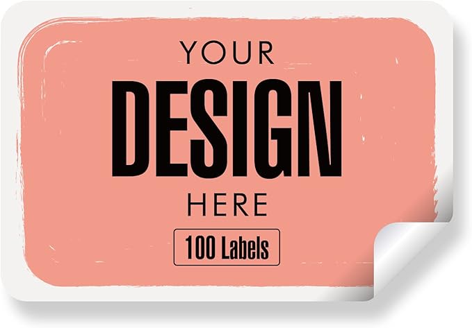 Custom Stickers Personalized Labels - Customized Stickers with Any Design Image Logo Text,Custom Thank You Label Stickers,Custom Stickers for Business Logo,100 Labels (Rectangle,6"x3")