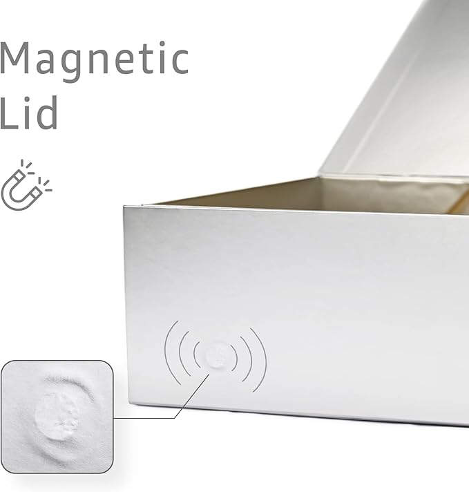 LIFELUM Gift Boxes with Lids,5 Pack 13.85 x 8.35 x 4.45 inch Silver Gift Boxes with Ribbon, Card, Shredded Paper Filler Gift Boxes for Presents,Graduation,Christmas,Birthdays