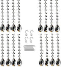 16 Pack 20" Hanging Crystals for Chandeliers Clear Teardrop Crystal Chandelier Pendants Parts Beads, Chandelier Crystals