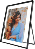 Black Floating Frame, 8"x10", Vertical, For Picture 7x9, 6x8, 5x7, Tabletop Shelf Photo Frame, For Father or Mother, Classy For Birthday or Wedding, Home or Office Décor