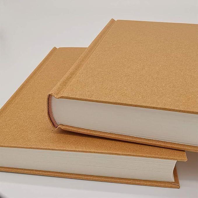 5.5x8.25 Sketch Book, Pack of 3, 360 Sheets (68lb/100gsm), Hardcover Bound Sketch Notebook, 120 Sheets Each, Acid Free Blank Drawing Paper, Ideal for Kids & Adults, Kraft Cover