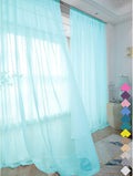 Window Lake Blue Sheer Curtains 48 Inches Width 72 Inches Long 2 Panels Sheer Curtain Clear Curtains Basic Rod Pocket Panel for Home Living Room Bedroom Kids Room Yard Patio Parlor Sliding