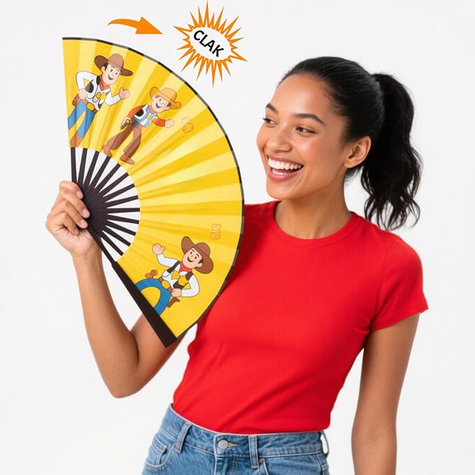Custom Fans with Your Photo/Text - 13 Inch Personalized Folding Hand Fan for Line Dancing, Weddings, Parties | Decorative Gift for Women, Church Events & Dance Performances (10, 13 Inch)