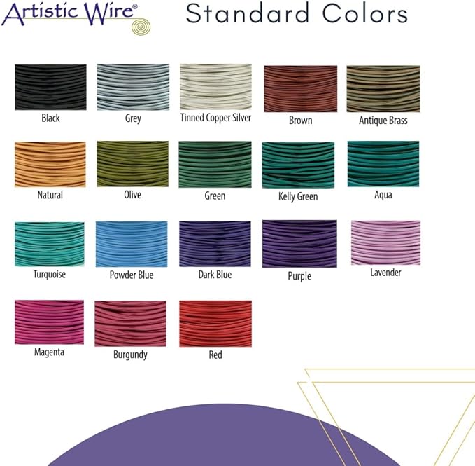 Artistic Wire, 18 Gauge Silver Plated Tarnish Resistant Colored Copper Craft Wire, Orchid, 20 ft