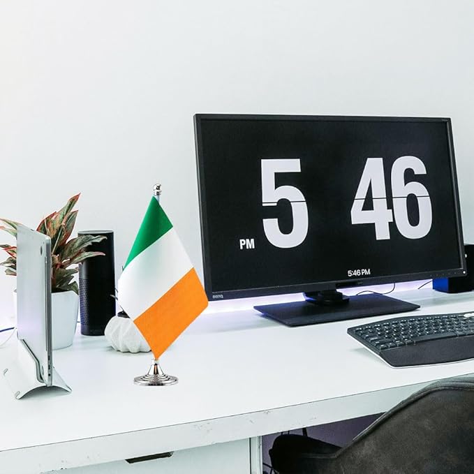 Ireland Flag Irish Flags, Small Mini Irish Desk Flag, Used for Table Office Classroom Home Patriotic Events Decorations