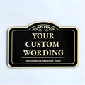 Personalized Custom Decorative Outdoor Metal Signs, Aluminum, Black Charcoal, 18x12 Inches, Waterproof, Made in USA