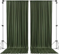 AK TRADING CO. 10 feet x 8 feet IFR Polyester Backdrop Drapes Curtains Panels with Rod Pockets - Wedding Ceremony Party Home Window Decorations - Olive Green