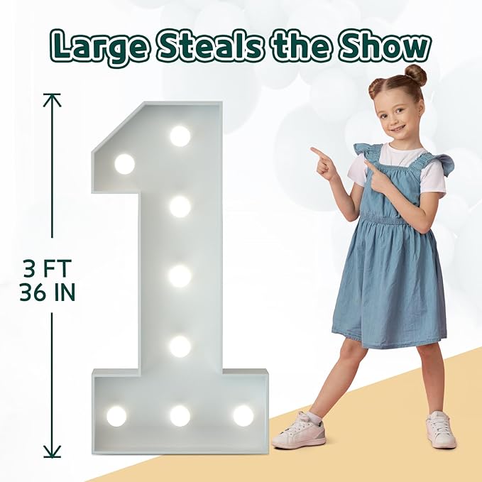 Marquee Numbers 3 Feet Tall Big Light Up Numbers 25th Birthday Decorations Women Men Graduation Decorations 2025 White Anniversary Party Decor Large Cardboard Prop Backdrop Sign 25