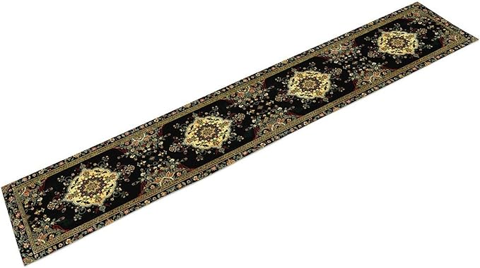 Colorful Boho Flower Table Runner, Vintage Rustic Farmhouse Paisley Hand Drawing Print Pattern for Home Kitchen Table Decor Dining Coffee Room Garden Party Decor 13x120in