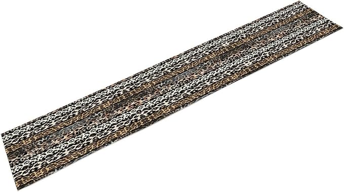 Cow Patchwork Print Table Runner, Country Farm Animal Fur Skin Farm Safari Wildlife Pattern Table Runner for Dinner Dinning Home Kitchen Living Room Party Holidays Setting, 13x70 Inch