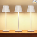 UME 3 Pack Cordless Table Lamp, Battery Operated Lamp - Portable Waterproof Rechargeable Table Lamp w/ 3 Color Temps & Stepless Dimming for Dinner, Desk, Cafe, Outdoor (White)