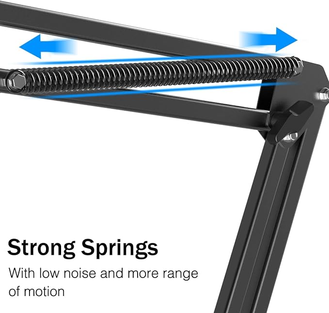 Microphone Arm Stand, FIFINE Suspension Boom Scissor Mic Stand with Heavy Duty Clamp, 3/8" to 5/8" Adapter, for Voice-over, Gaming, Recording, Studio, Home Office (CS1)