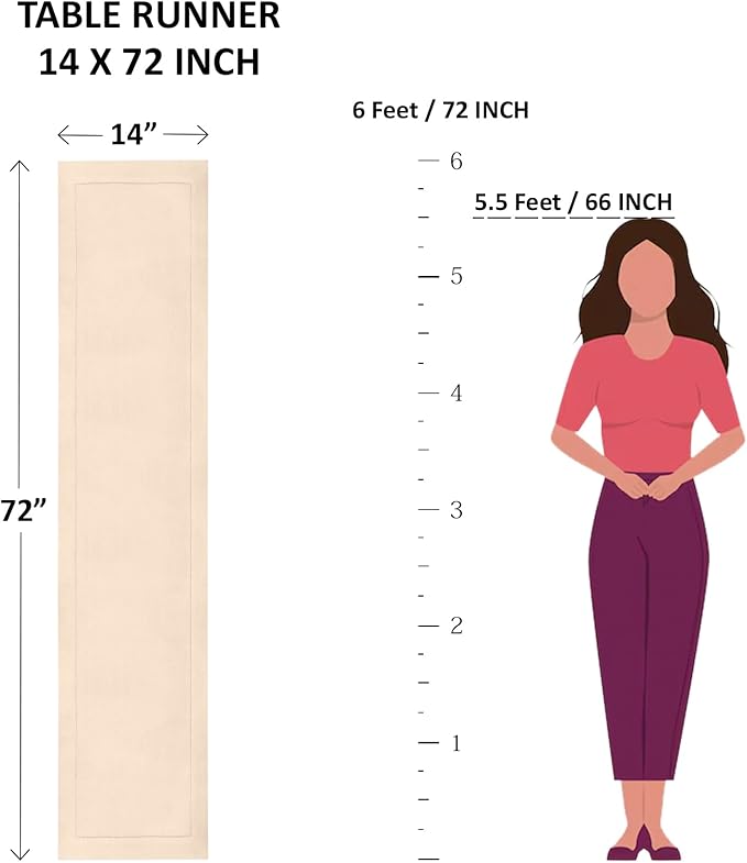 Solino Home Linen Teal Table Runner 72 Inches Long - 100% Pure Linen Hemstitch Table Runner 14 x 72 Inch for Dresser, Dining, Fall, Autumn, Halloween, Thanksgiving, Christmas - Classic Hemstitch