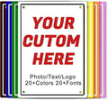 Custom Signs Outdoor Metal,Personalized Street Sign,Create Your Own Sign-Offices、Businesses、Workplaces Address Signs,Indoor and Outdoor Use