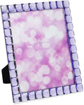 Isaac Jacobs Decorative Sparkling Light Purple Jewel Picture Frame, Photo Display & Home Décor (8x10, Light Purple)