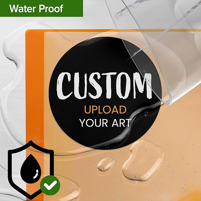 Custom Stickers for Weddings, Birthdays & Businesses - Personalized Labels with Your Logo - Waterproof, Fade and Heat Resistant - Pack of 100-1000 (Custom Image, 4 Inch)