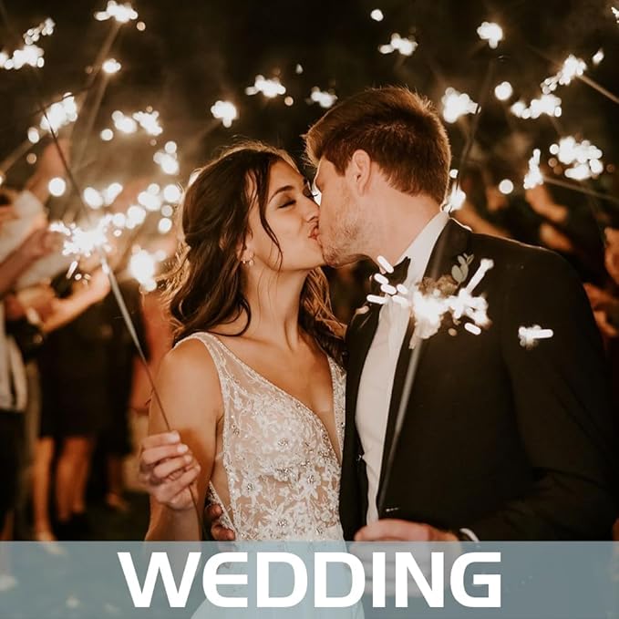 12-inch 100 Pieces Sparklers Wedding Send-Off,Suitable for Celebratory Holidays Such as Easter,Wedding Favors,Holiday Revelry and More（3-5 Days Deliveried） (12-inch 100 Pieces)