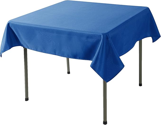 Cupuamon Square Tablecloth 70x70 inch Washable Polyester Fabric Table Cloth for Wedding Party Dining Banquet Decoration（70x70,Mediterranean Blue）