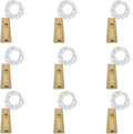 Wine Bottle Lights with Cork, Battery Operated 9 Pack 20 LED Cork Shape Silver Wire Fairy Mini String Lights(No Bottles) for DIY, Party, Decor, Christmas, Halloween,Wedding (9, Cool White)