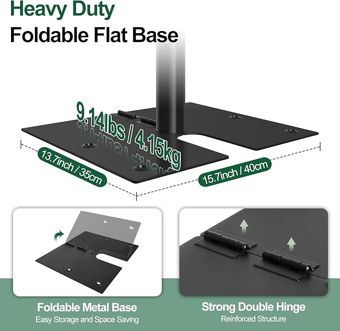 FUDESY Pipe and Drape Backdrop Stand Kit, 10x10ft Heavy Duty Backdrop Stand Adjustable Background Frame with Metal Base for Photography Wedding Parties Events Decoration, Black