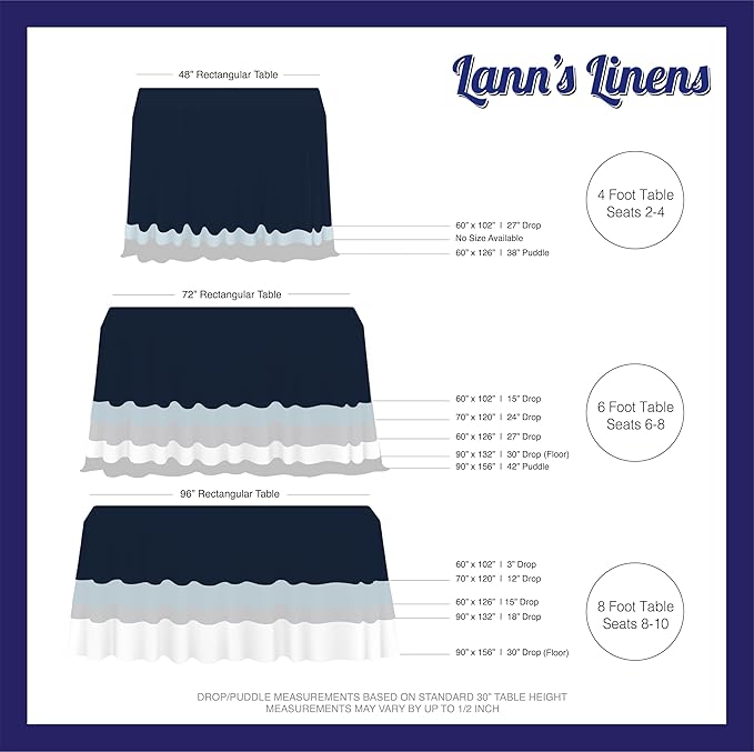 Lann's Linens - 10 Premium 60" x 102" Tablecloths for Wedding/Banquet/Restaurant - Rectangular Polyester Fabric Table Cloths - Black