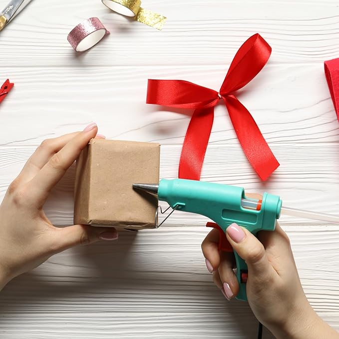 HARFINGTON 10pcs Hot Glue Sticks 0.43" Dia x 7.87" Long EVA Mini Hot Melt Adhesive Glue Stick for Hot Melt Gun Wood Plastic Glass Flowers Fabrics Foam, Deep Green