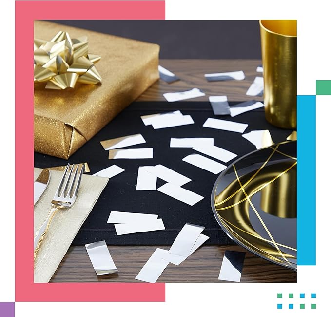 Ultimate Confetti, Rectangular Blue Mylar Shiny Foil Metallic Confetti for Cannon and Launcher use - Gender Reveal Confetti for Wedding, Parties, Mother’s Day and Live Events - 1 lb, 16 oz