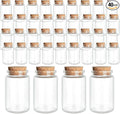 JIUYUE 40 pcs 50 ml Small Glass Cork Bottles,Cork Decoration(1.69 oz-1.45x2.75 inch)