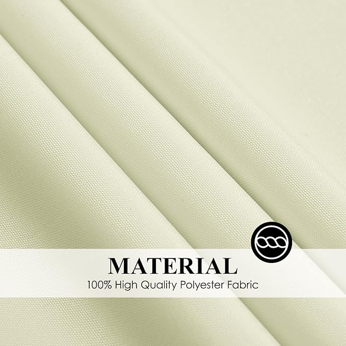 Round Tablecloth 6 Pack 90 Inch Ivory Tablecloths Washable Decorative Linen Polyester Table Clothes Cover for Dining Table Banquets Buffet Parties and Wedding