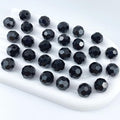 100 PCS 8mm Crystal Glass Beads Round Multiple Faceted Loose Spacer Glass Beads for DIY Handcrafte Bracelet Necklace Earring Jewelry Making(Black)