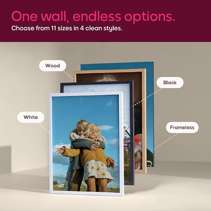 Mixtiles Official - Custom Photo Tiles - Personalized Printed Photos - Magnetic Wall Frames - Adhesive Sticker, No Nails - Various Sizes and Frames - large-set-Tile - Frameless