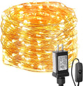 Lighting EVER Plug in Fairy Lights with Switch 66 ft 200 LED String Lights, Warm White Copper Wire Lights Waterproof Indoor Outdoor Decorative Fairy Lights for Bedroom, Patio, Garden, Balcony, Dorm
