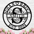Personalized Wedding Anniversary Sign Gifts, Custom 50th 40th 65th 60th 25th 70th Anniversary Metal Sign, Wedding Gifts for Couples, Custom Name Sign, House Warming Gifts New Home