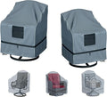 Outdoor Swivel Lounge Chair Cover 2 Pack, Waterproof Heavy Duty Outdoor Outdoor Lawn Patio Furniture Rocking Chair Cover, (29 W x 31 D x 38.5 H inches), Gray