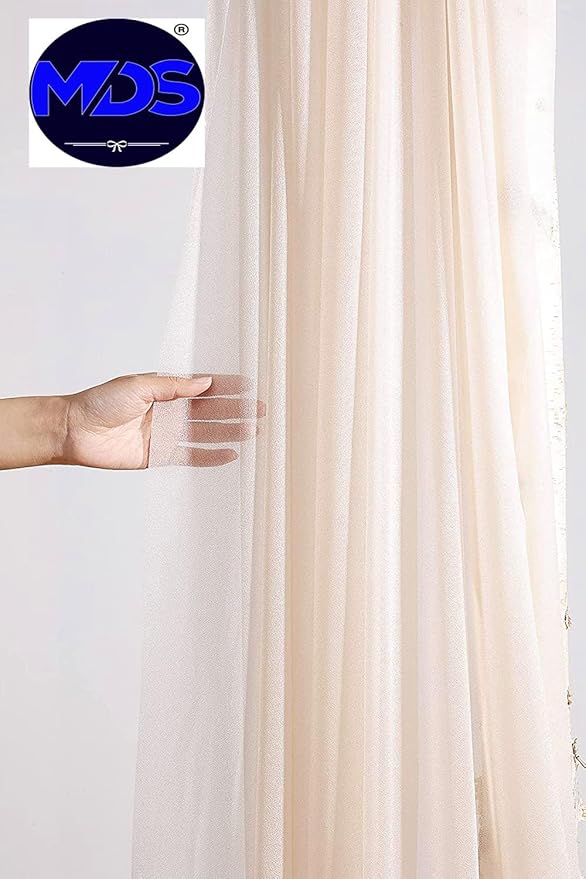 MDS Halloween Chiffon Draping Fabric - 2 Panel, 30" Wide x 30ft Long - Sheer Spooky Arbor & Canopy Drapery for Haunted House Backdrops, Party Ceilings, DIY Costumes & Themed Events - Nude