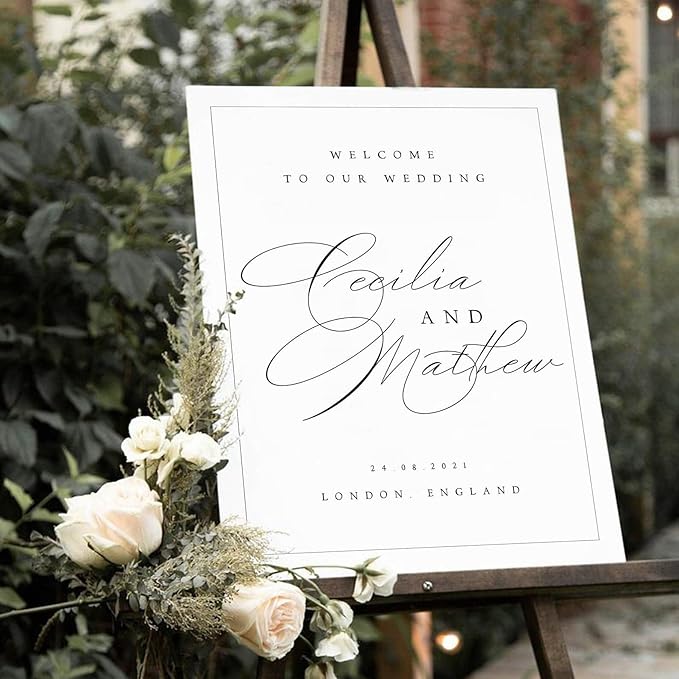 Welcome Wedding Sign Personalized, Personalized Wedding Welcome Sign Decorations Decor