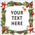 100-1000pcs Custom Stickers Merry Christmas Stickers Personalized Labels Adhesive Xmas Decorative Envelope Seals Stickers for Cards Gift Boxes(VSquare-9)